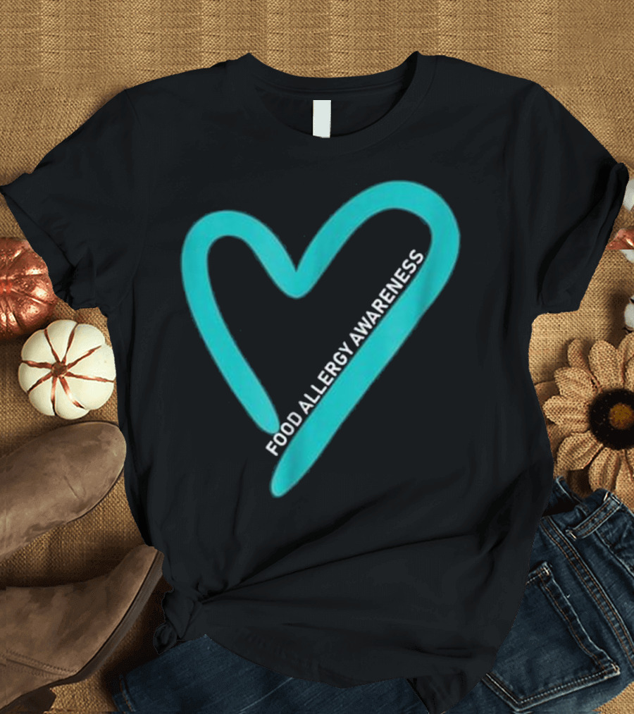Food Allergy Awareness Heart T-Shirt