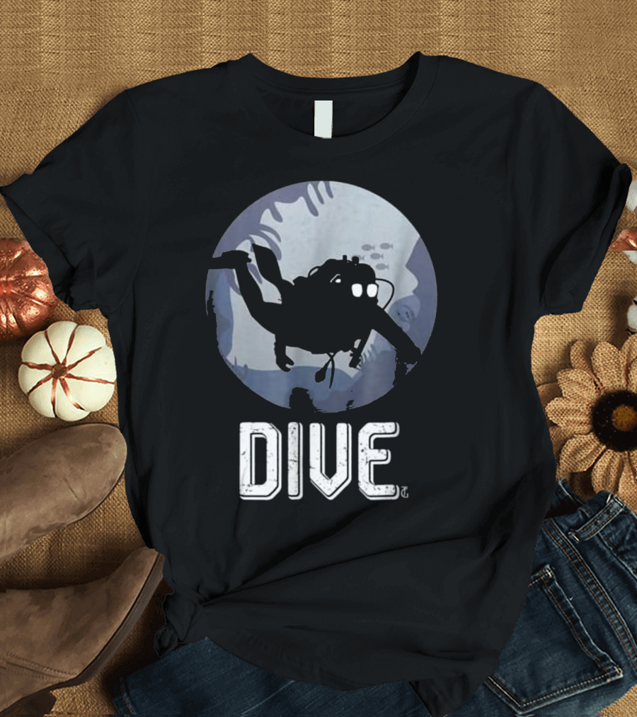 Deep Sea Dive Scuba Diving Diver Freediv Moonlit Adventure T-Shirt