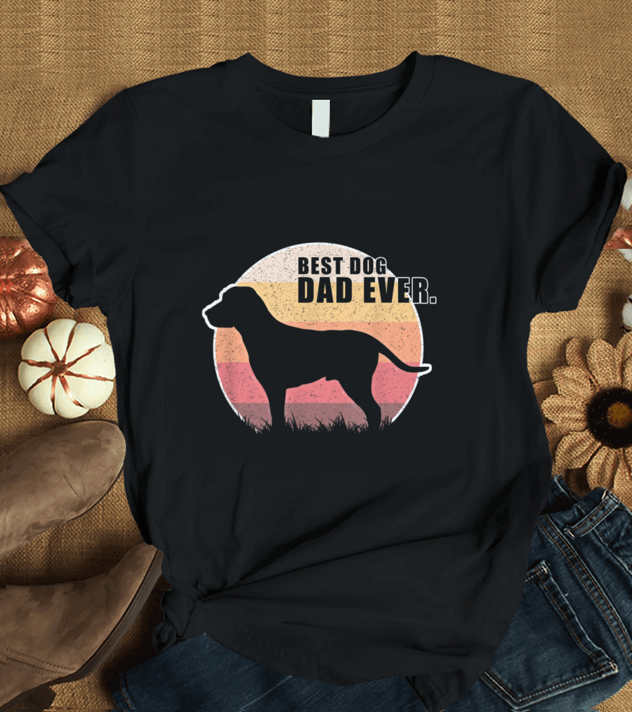 Best Dog Dad Ever Vintage Labrador Retriever T-Shirt