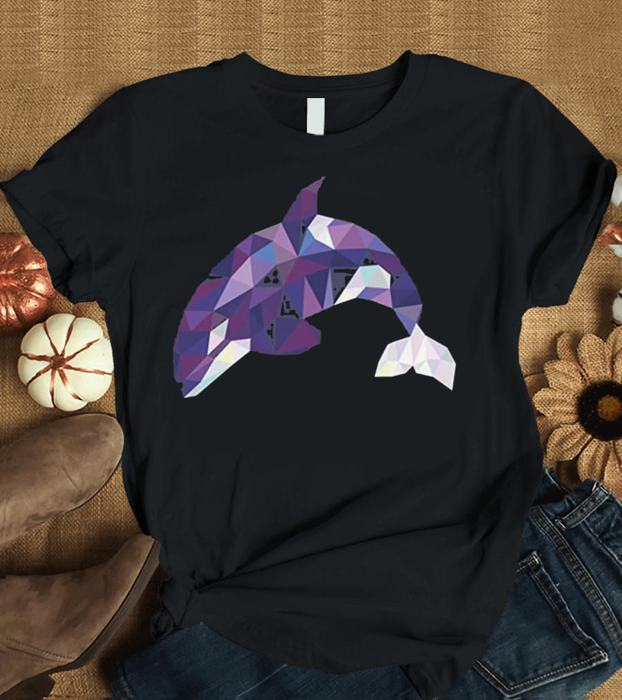 Orca Whale Killer Whale Sea Poly Geometric T-Shirt
