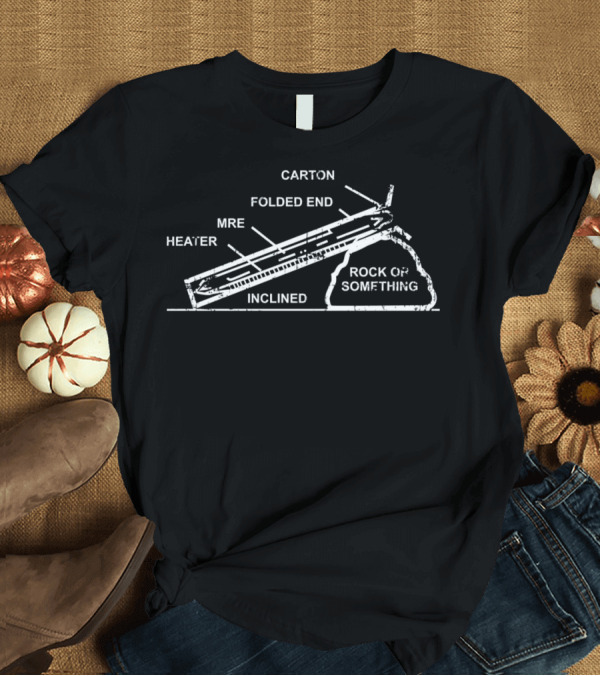 T-Shirt: Military MRE Carton Inclined Rock or Something Heater Folded End T-Shirt Military MRE Carton Inclined Rock or Something Heater Folded End T-Shirt