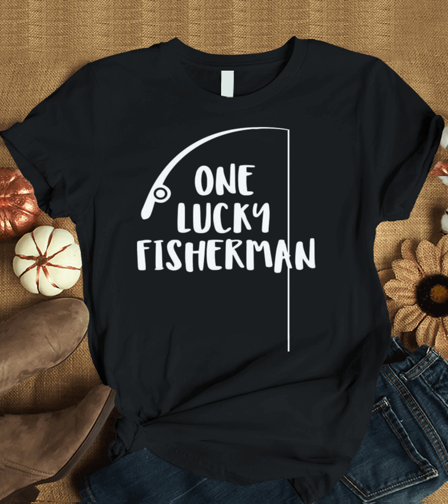 Couples Matching One Lucky Fisherman Love Fishin T-Shirt