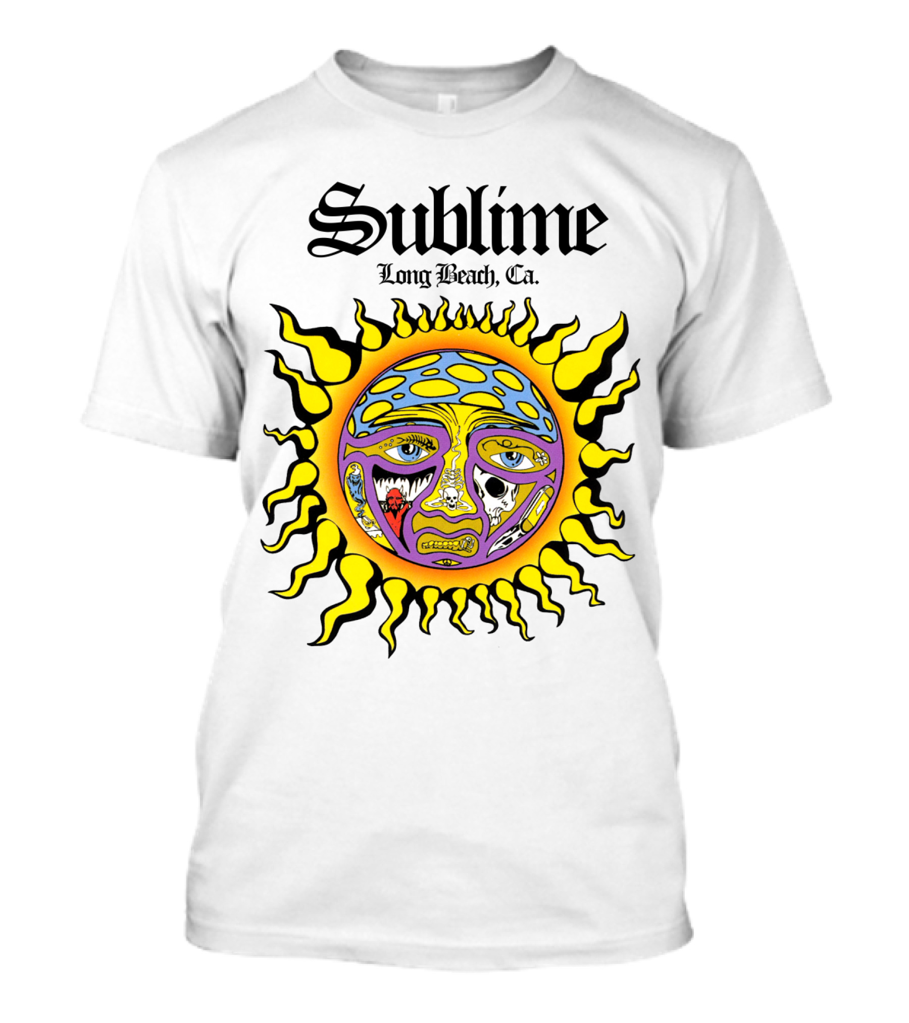 Sublime Long Beach Ca Sunface Artwork T-Shirt