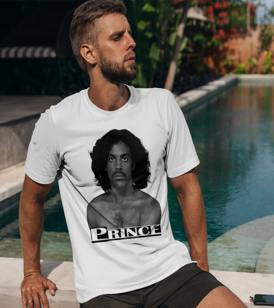 Prince Black And White Portrait T-Shirt