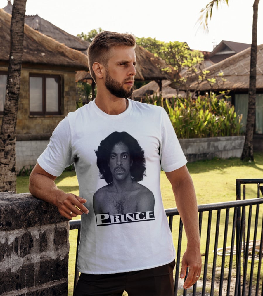 Prince Black And White Portrait T-Shirt