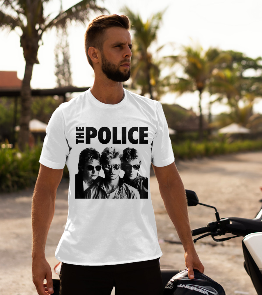 The Police Band Black And White Photo Tp T-Shirt