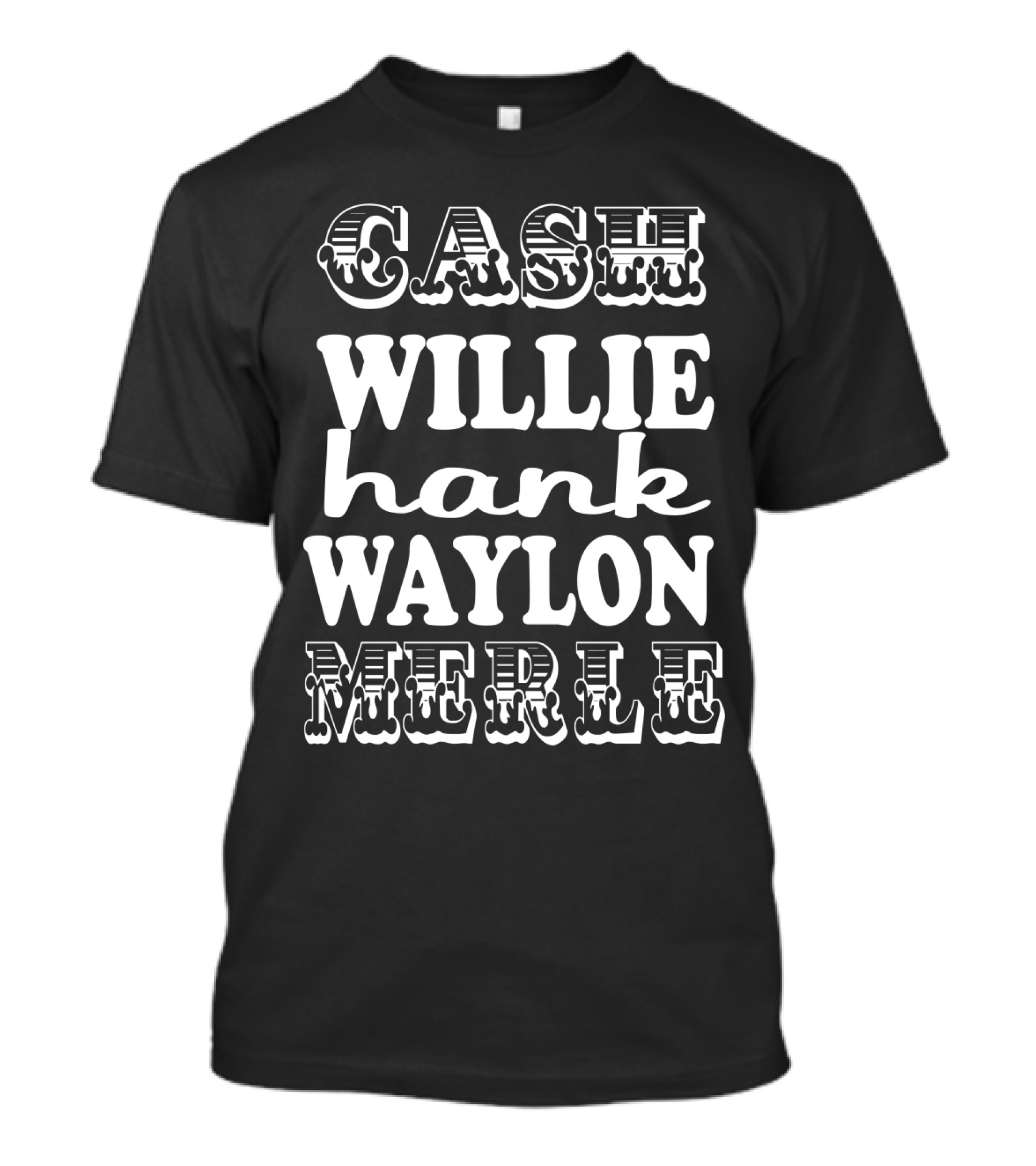 Johnny Cash Willie Nelson Hank Williams Waylon Jennings Merle Haggard T-Shirt