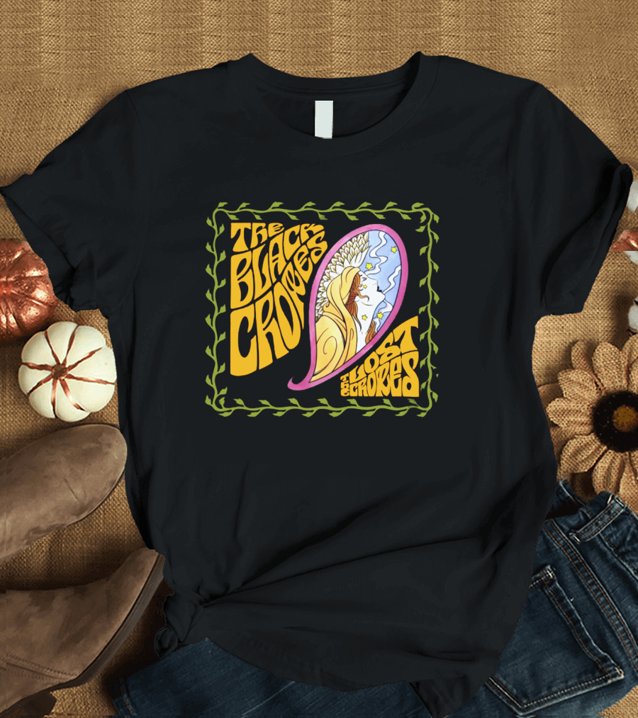 The Black Crowes Lost Crowes Psychedelic Angel Art T-Shirt