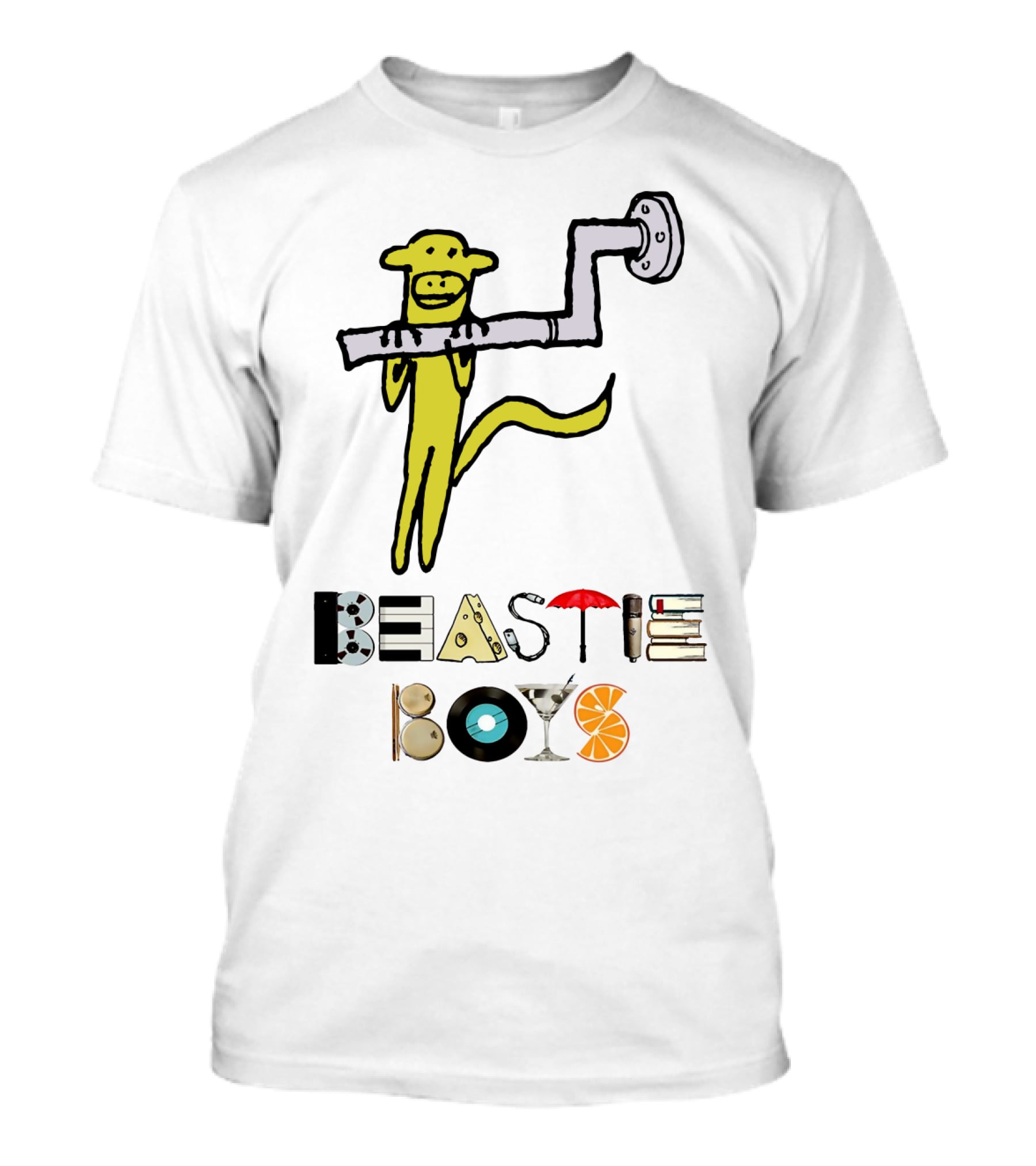 Beastie Boys Monkey And Pipe With Iconic Letters T-Shirt