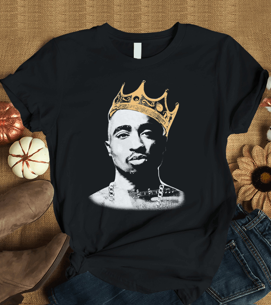 King Tupac Shakur Wearing Crown Tpsk T-Shirt