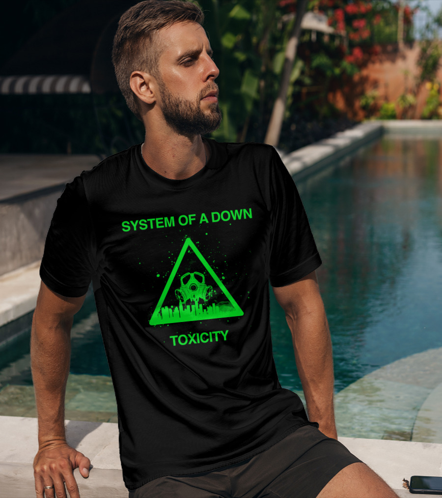 System Of A Down Toxicity Gas Mask Triangle T-Shirt