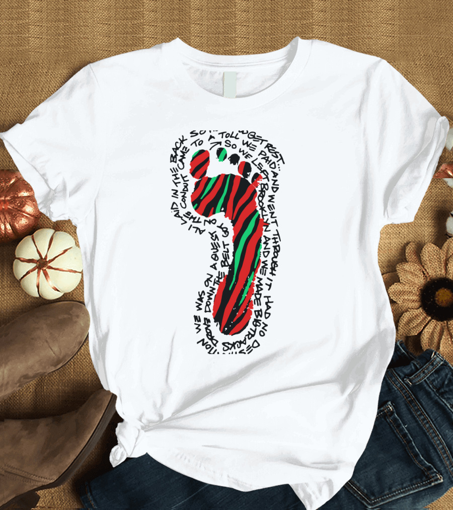 A Tribe Called Quest Footprint with Lyrics T-Shirt