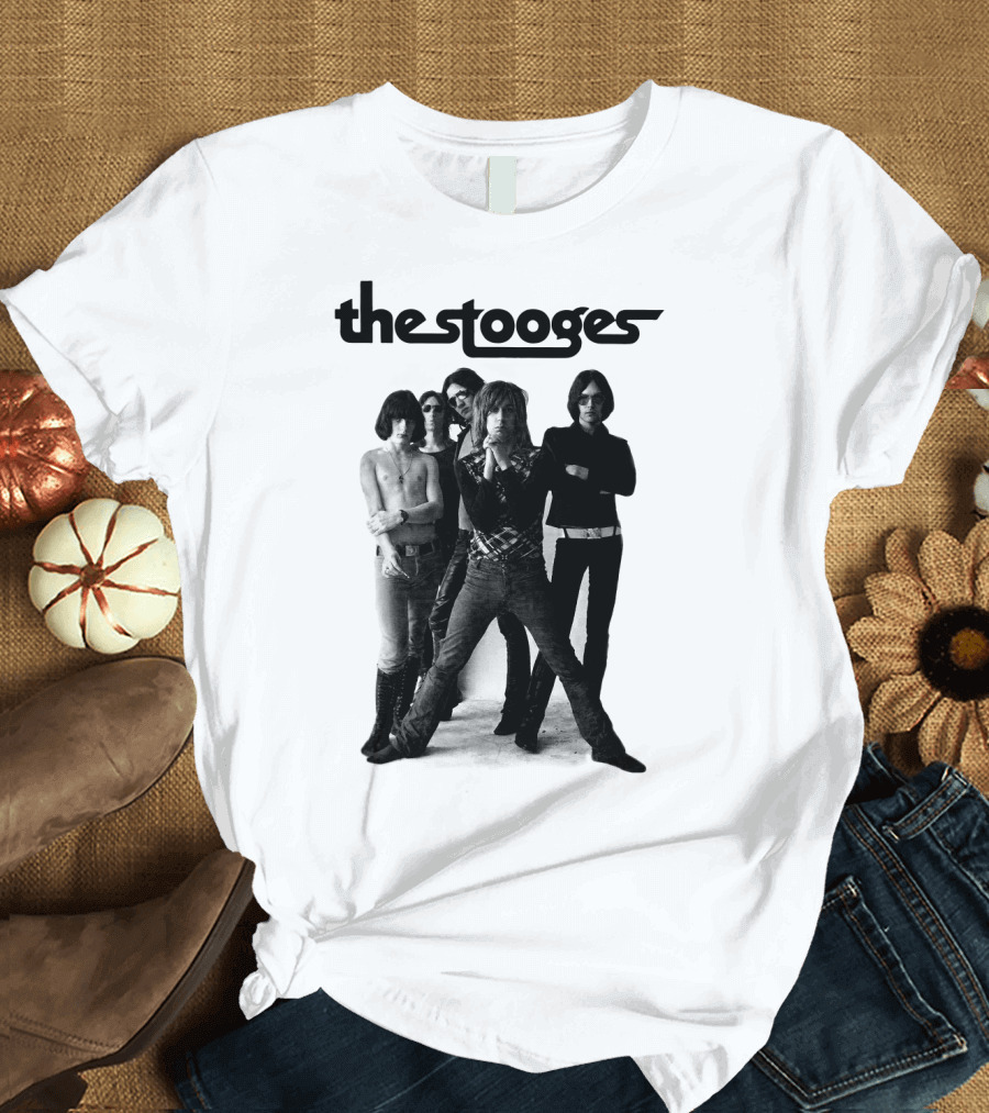 The Stooges Band Classic Black and White Photo T-Shirt