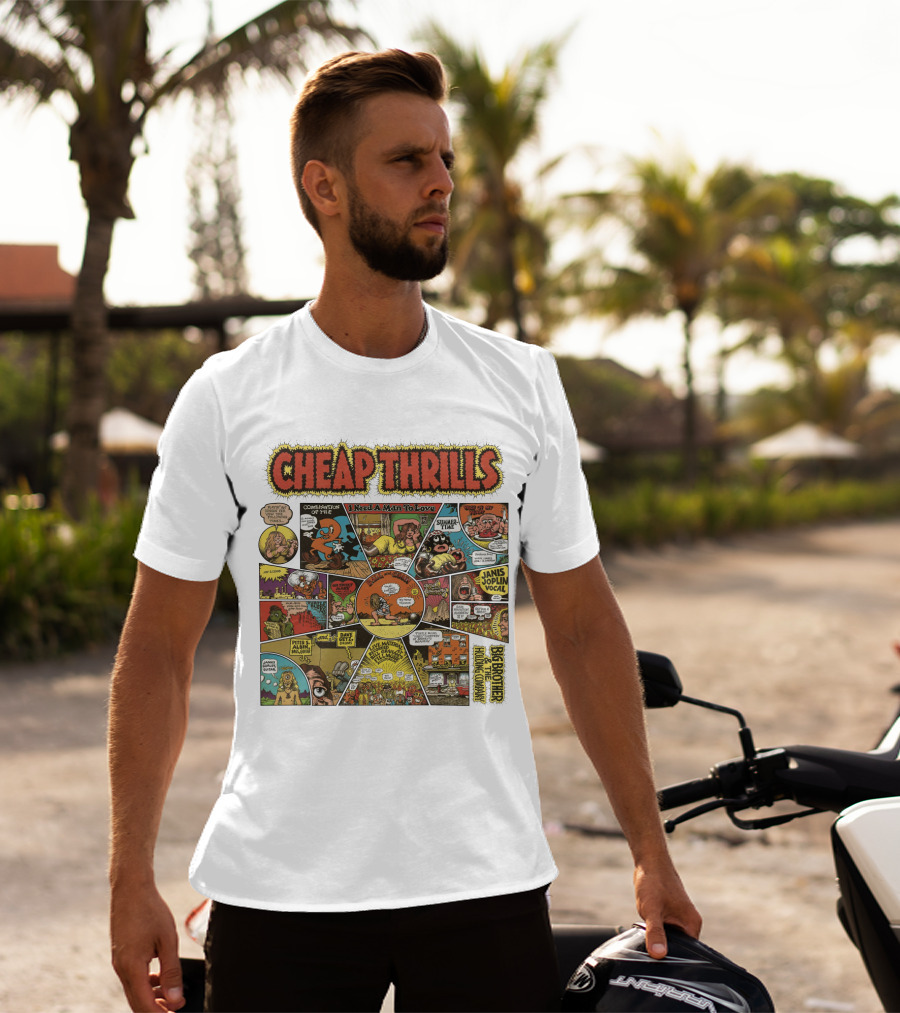 Cheap Thrills Big Brother And The Holding Company Janis Joplin I Need A Man To Love Combinations Of The Two Summer Time T-Shirt