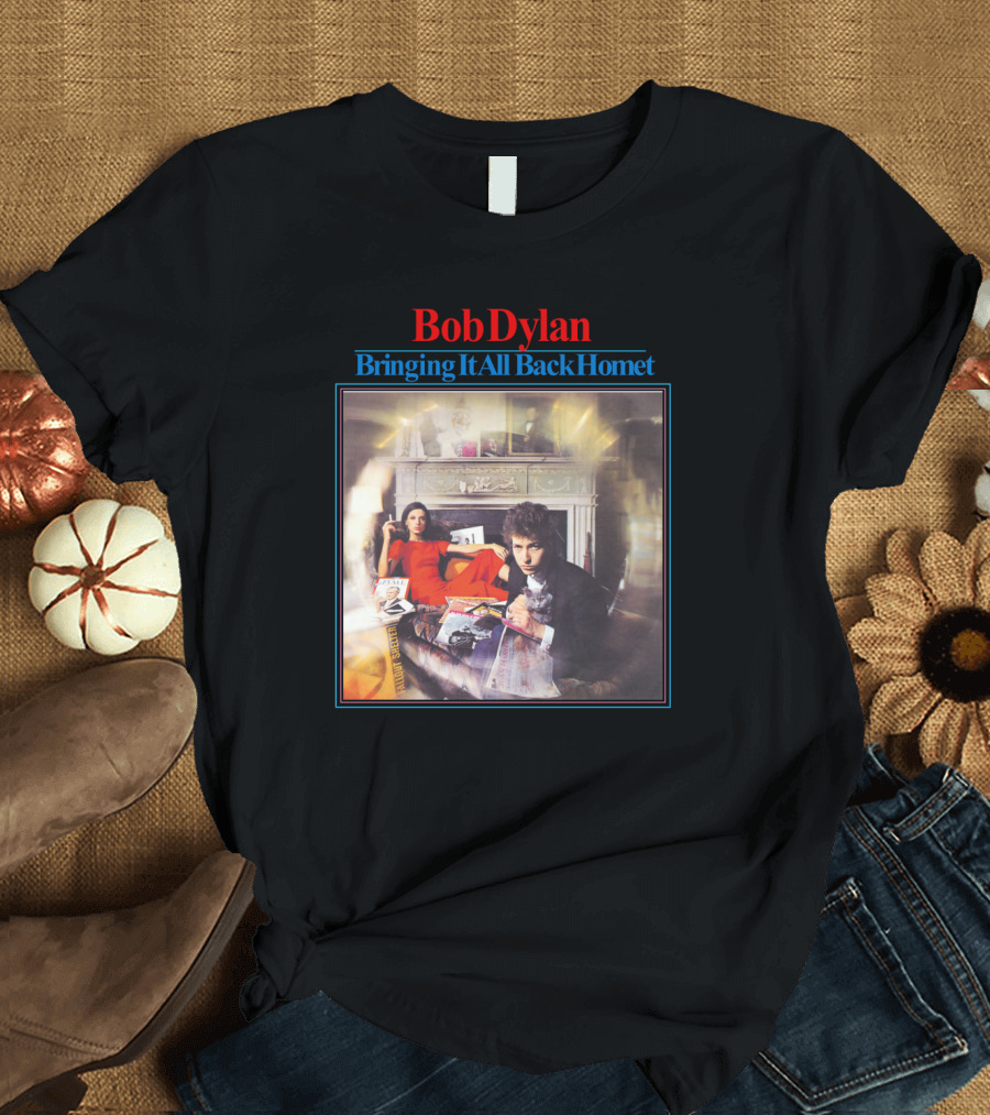Bob Dylan Bringing It All Back Home Vintage Album Cover T-Shirt
