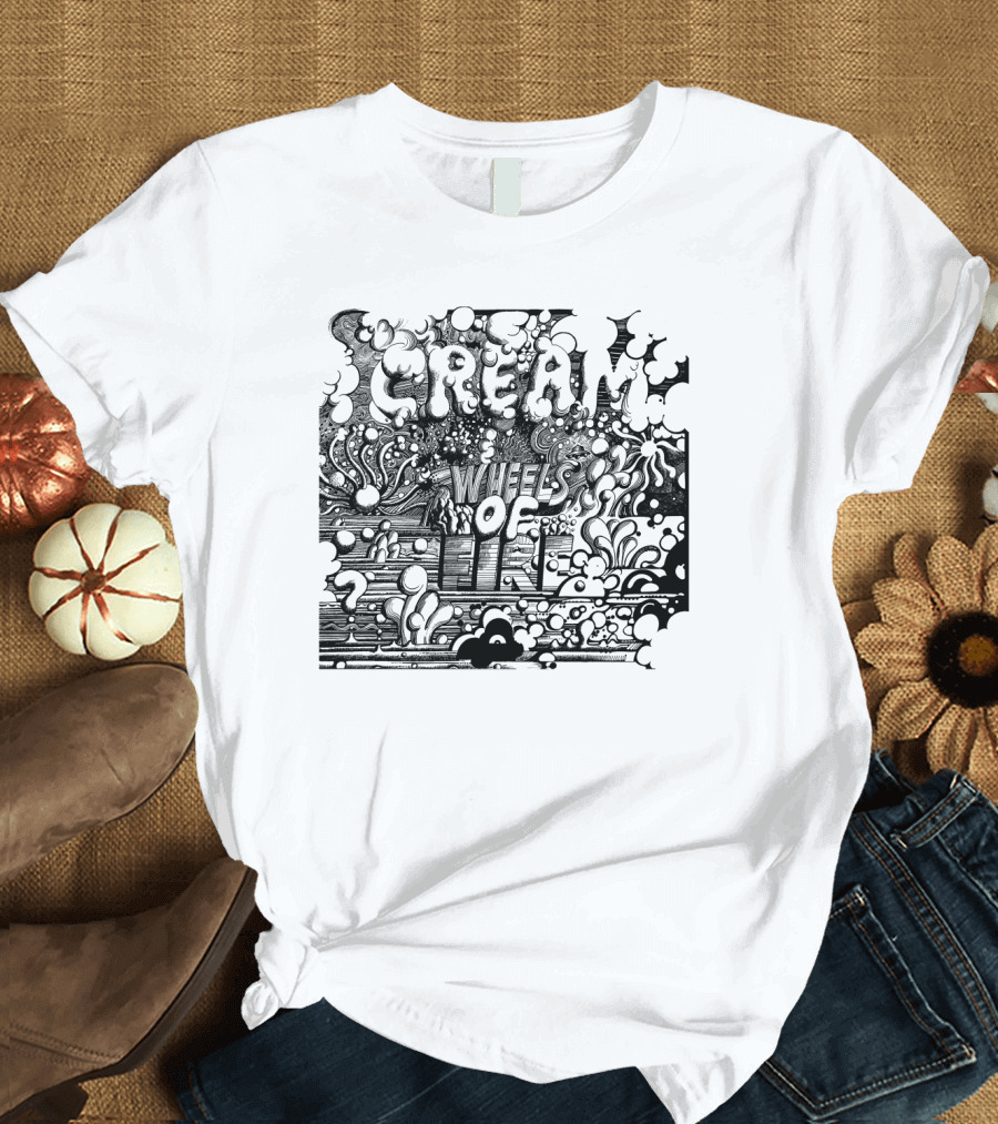 Cream Wheels of Fire Psychedelic Album T-Shirt