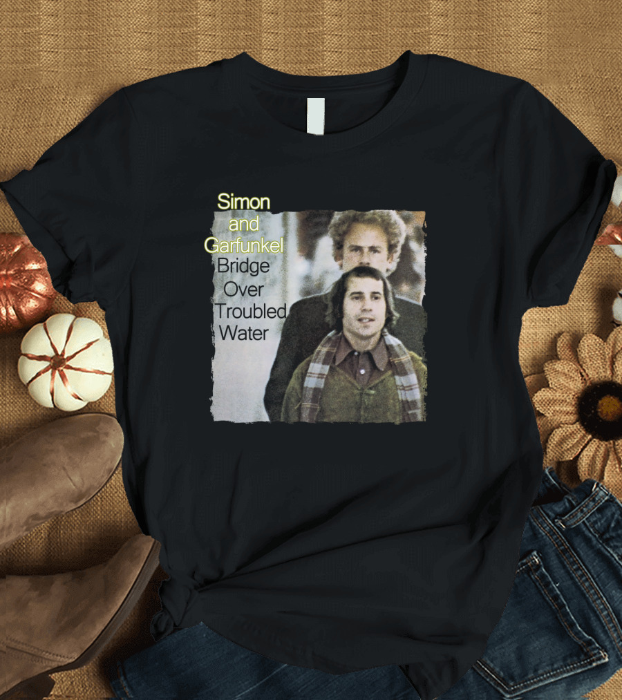 Simon and Garfunkel Bridge Over Troubled Water 1970 Album Cover T-Shirt