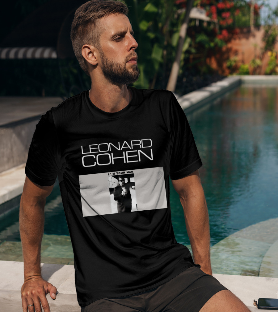 LEONARD COHEN I'M YOUR MAN Classic Monochrome T-Shirt