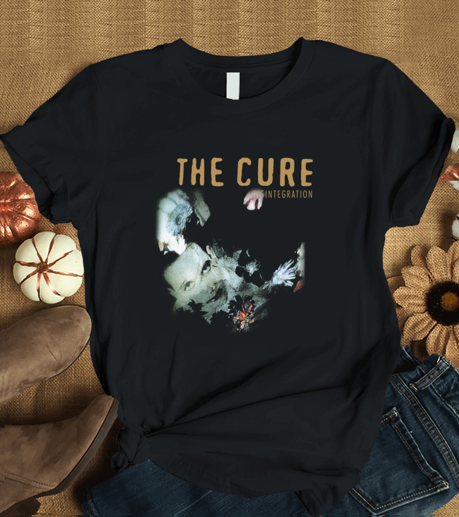 The Cure Disintegration Album Cover Floral Collage T-Shirt