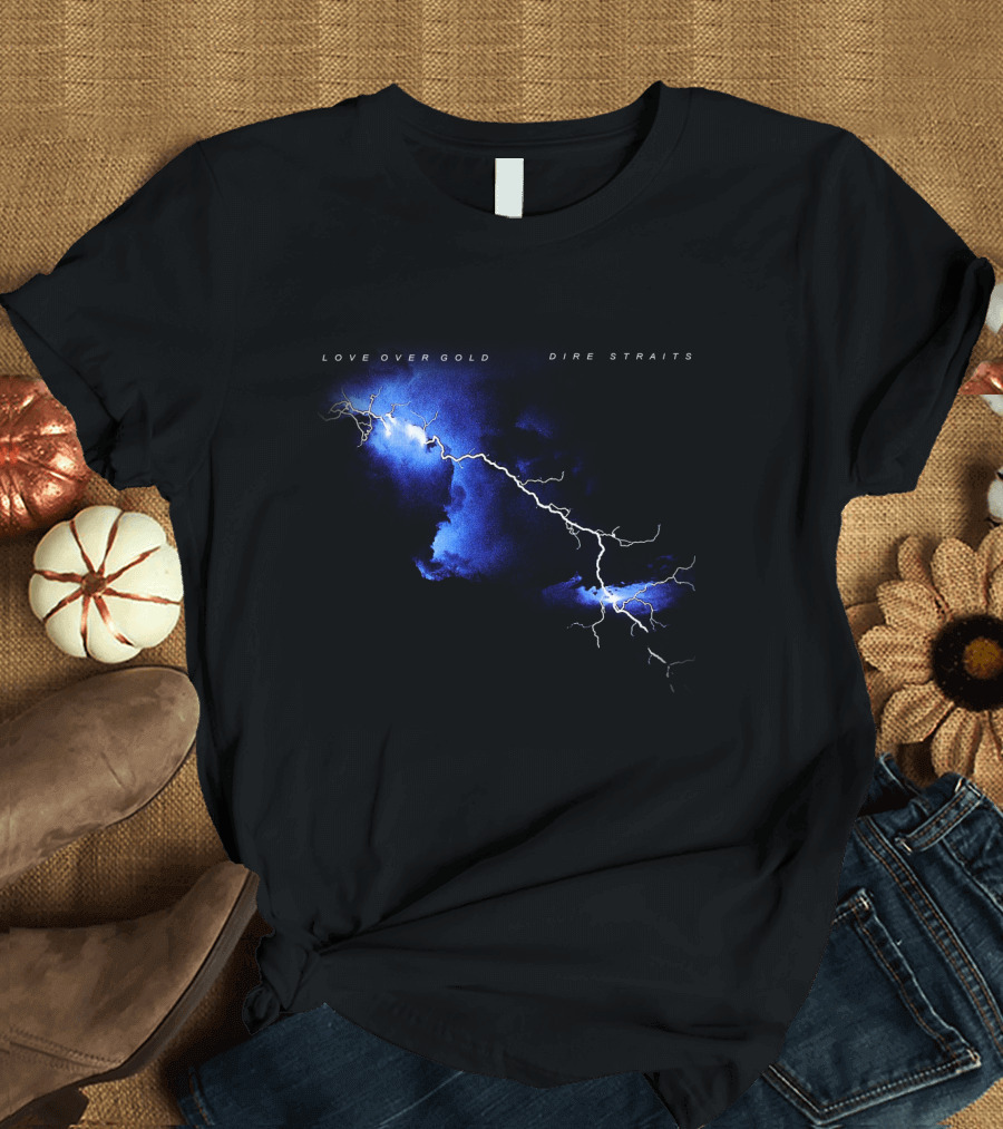 Dire Straits Love Over Gold Lightning Album T-Shirt
