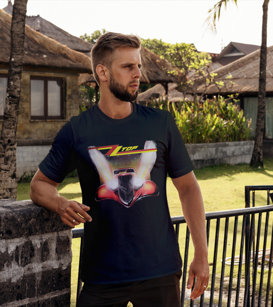 Zz Top Eliminator Hot Rod Album Cover Vintage 80S Band Merch T-Shirt