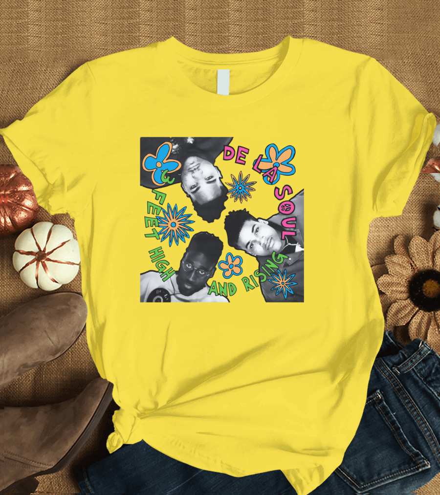 De La Soul 3 Feet High and Rising Psychedelic Flower T-Shirt