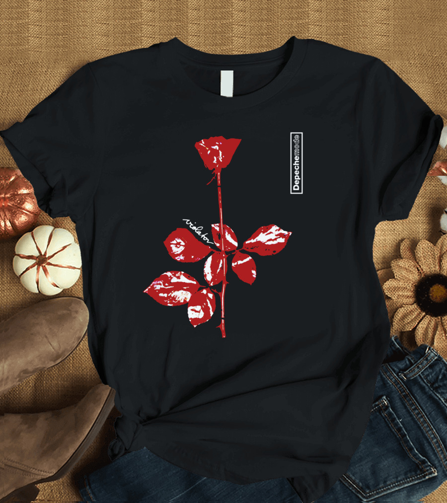 Depeche Mode Violator Album Red Rose T-Shirt
