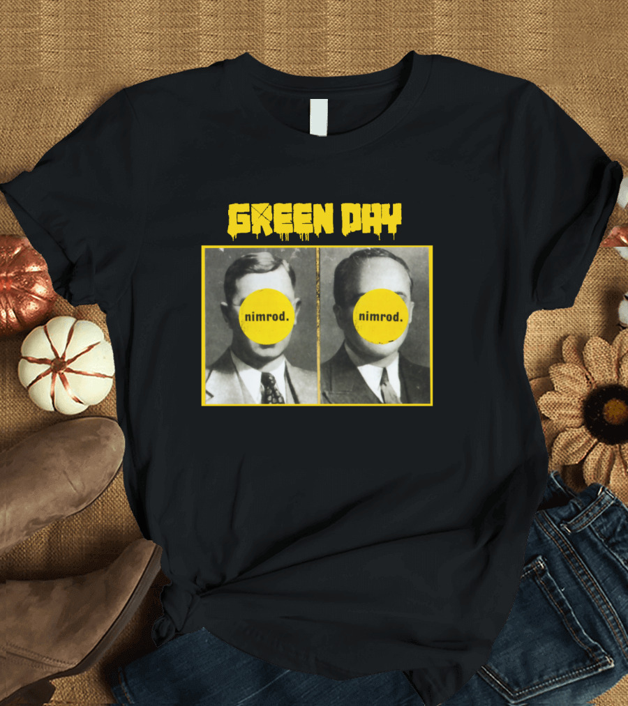 Green Day Nimrod 1997 Album Cover Vintage Portraits T-Shirt