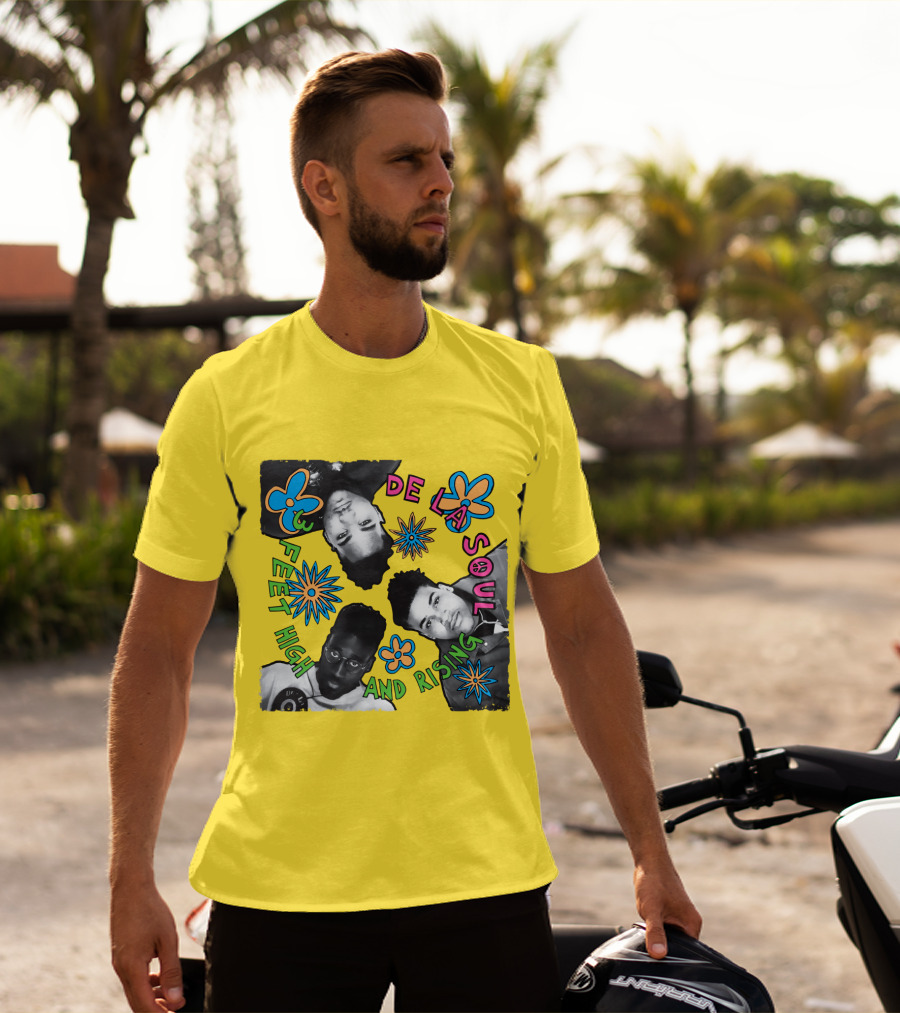 De La Soul 3 Feet High And Rising Colorful Flower T-Shirt