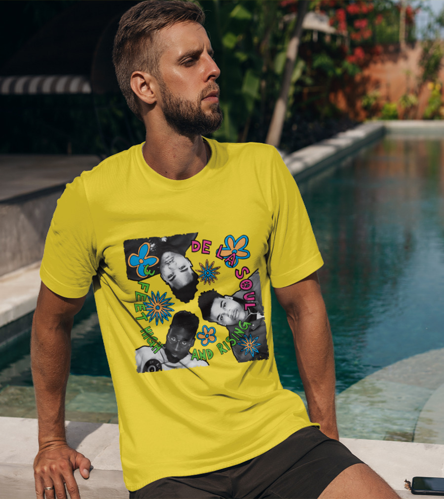 De La Soul 3 Feet High And Rising Colorful Flower T-Shirt