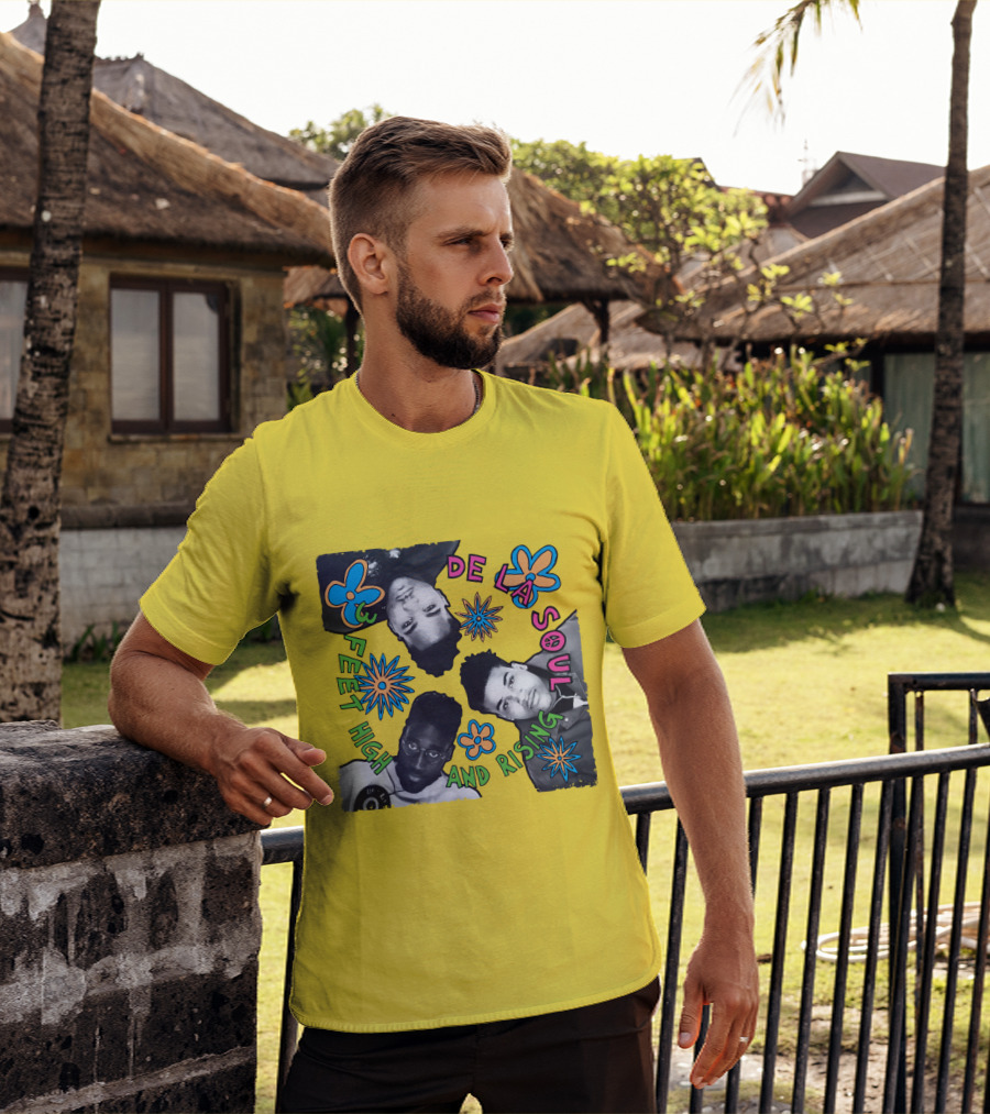 De La Soul 3 Feet High And Rising Colorful Flower T-Shirt