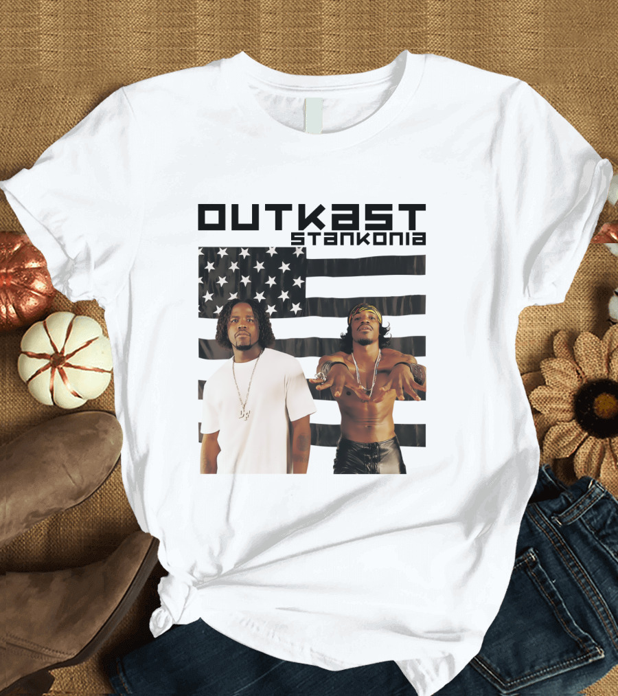 Outkast Stankonia Album Cover with American Flag Background T-Shirt