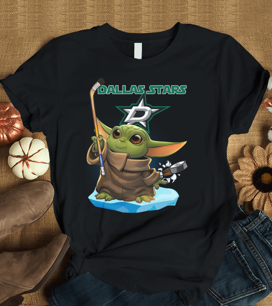 Dallas Stars Baby Yoda Hockey NHL T-Shirt