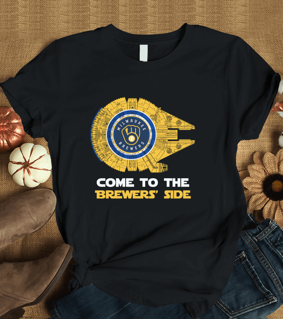 Milwaukee Brewers Come to the Brewers' Side Millennium Falcon MLB T-Shirt