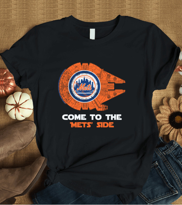 T-Shirt: Come to the Mets' Side New York Mets Millennium Falcon MLB T-Shirt Come to the Mets' Side New York Mets Millennium Falcon MLB T-Shirt