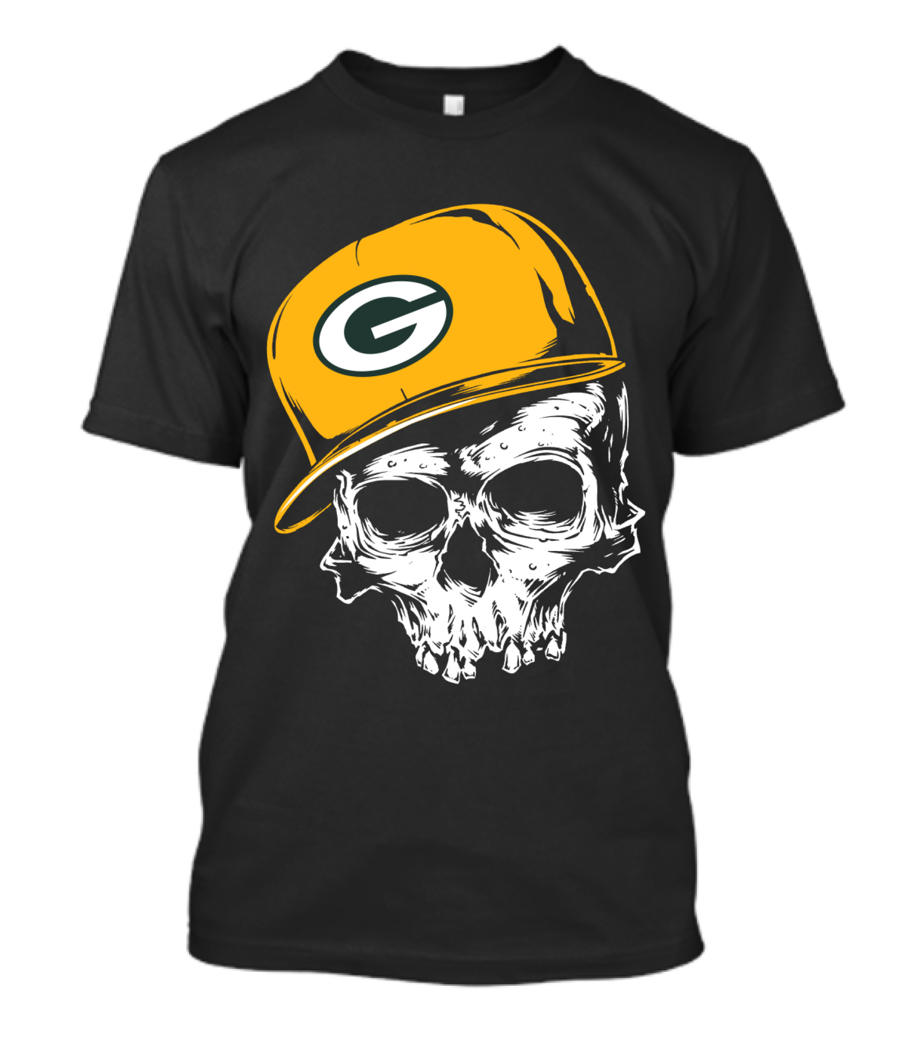 Green Bay Packers Skull With Iconic Cap T-Shirt
