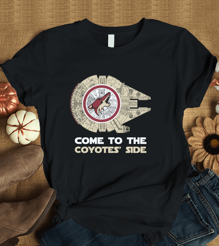 Come to the Coyotes' Side Arizona Coyotes Millennium Falcon T-Shirt