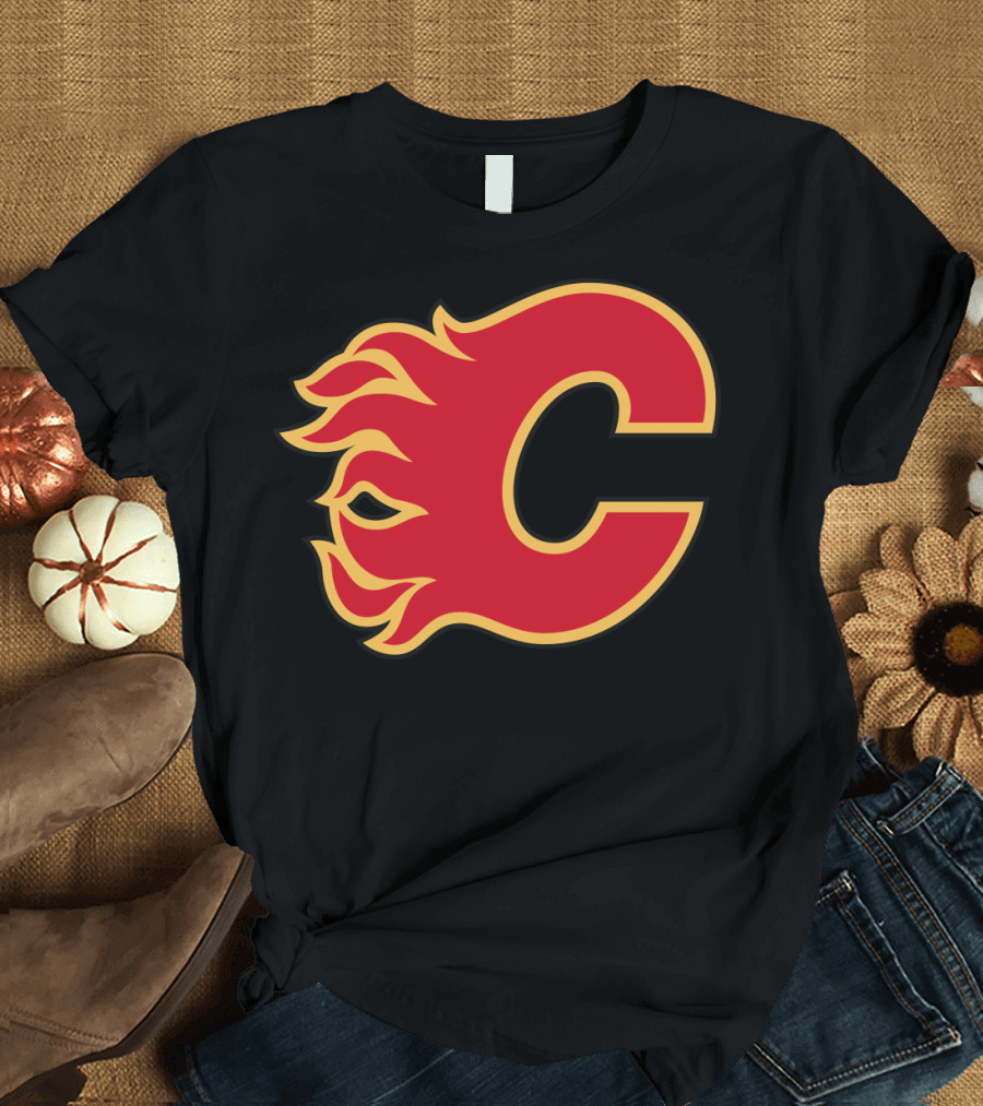 Calgary Flames Hockey Team Fiery T-Shirt