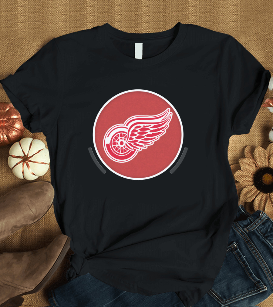 Power Decal NHL Detroit Red Wings Logo Circle Emblem T-Shirt
