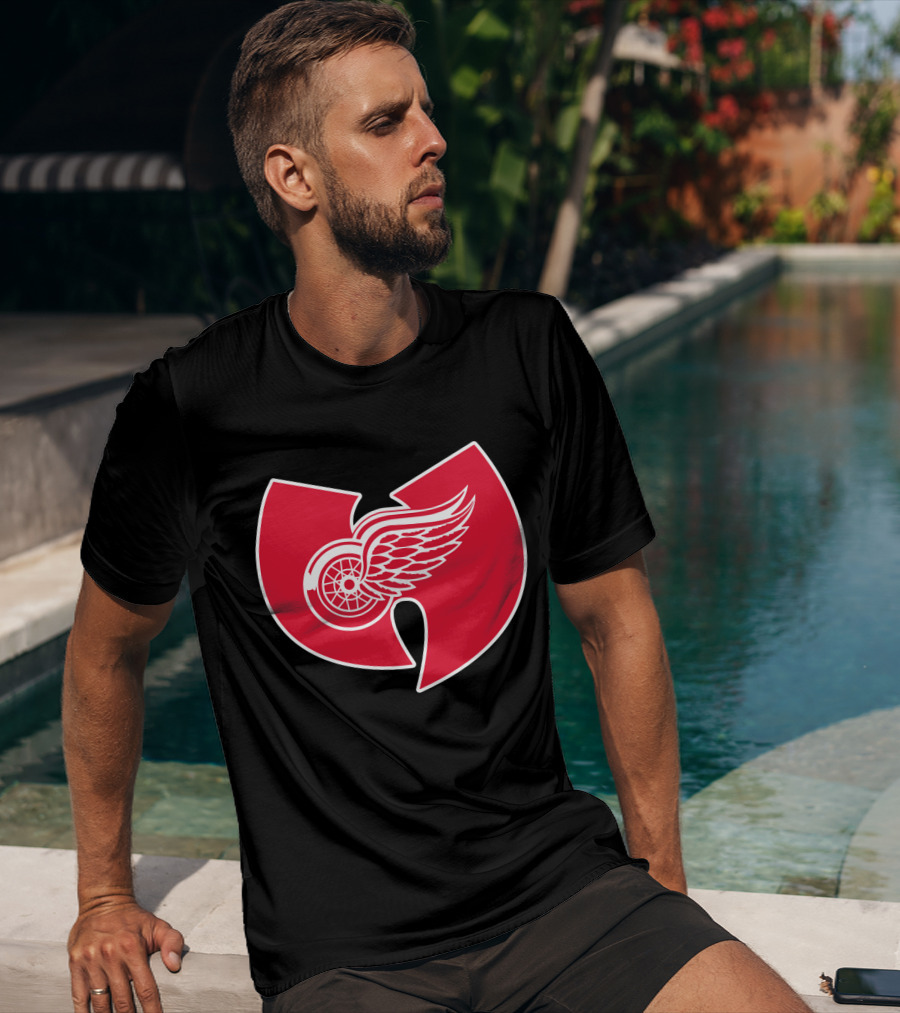 Detroit Red Wings Wu-Tang Clan Logo Merge T-Shirt