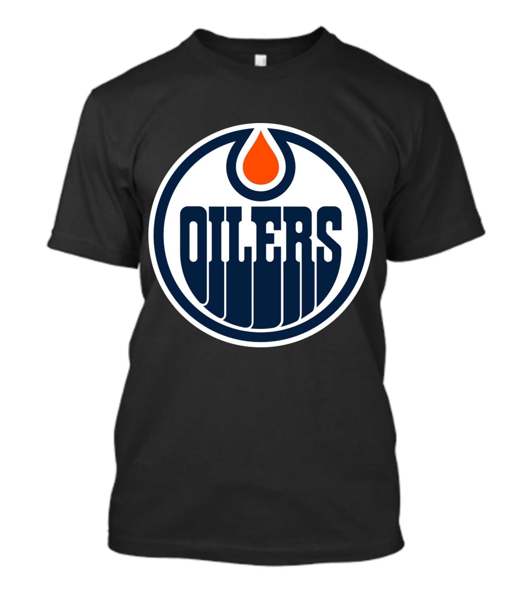 Edmonton Oilers Nhl Team Logo With Classic Oil Drop Symbol T-Shirt