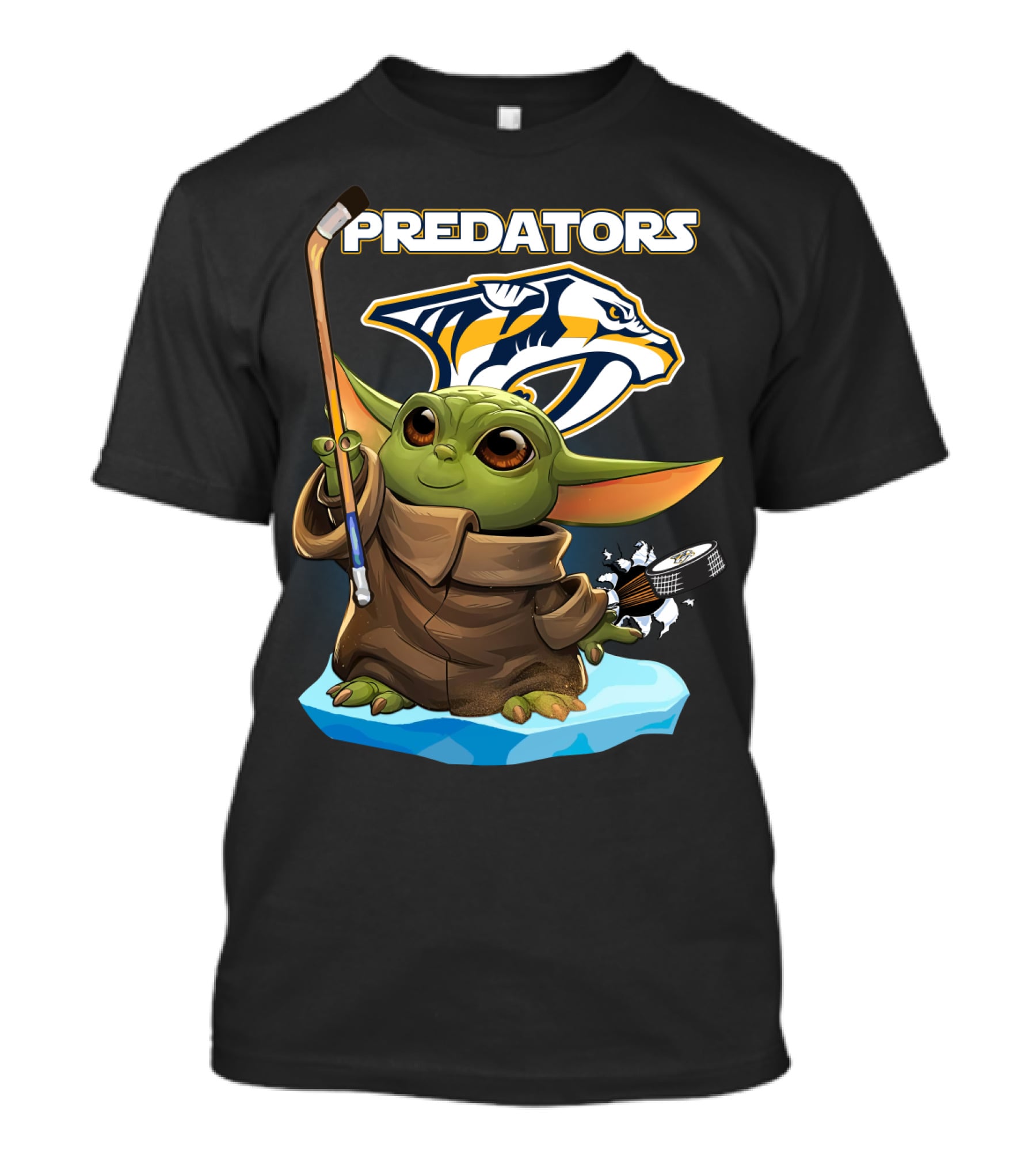 Baby Yoda Predators Nashville Hockey T-Shirt