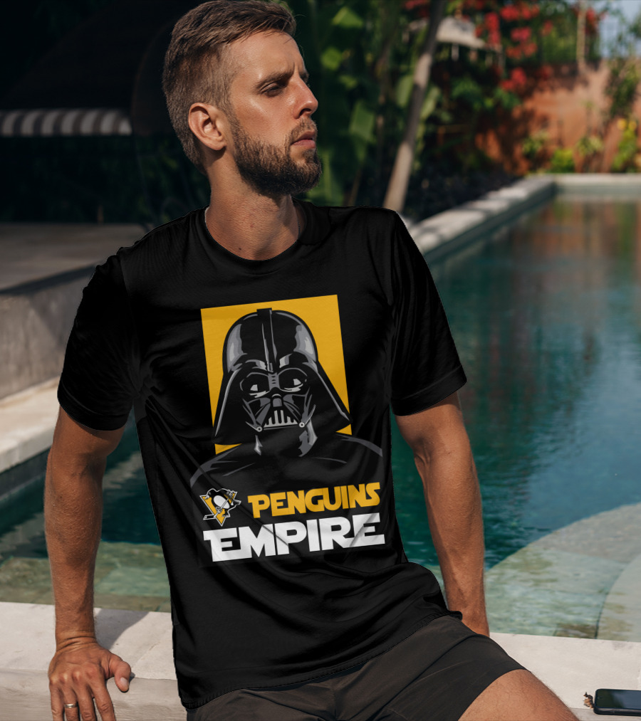 Pittsburgh Penguins Empire Darth Vader NHL Star Wars Crossover T-Shirt