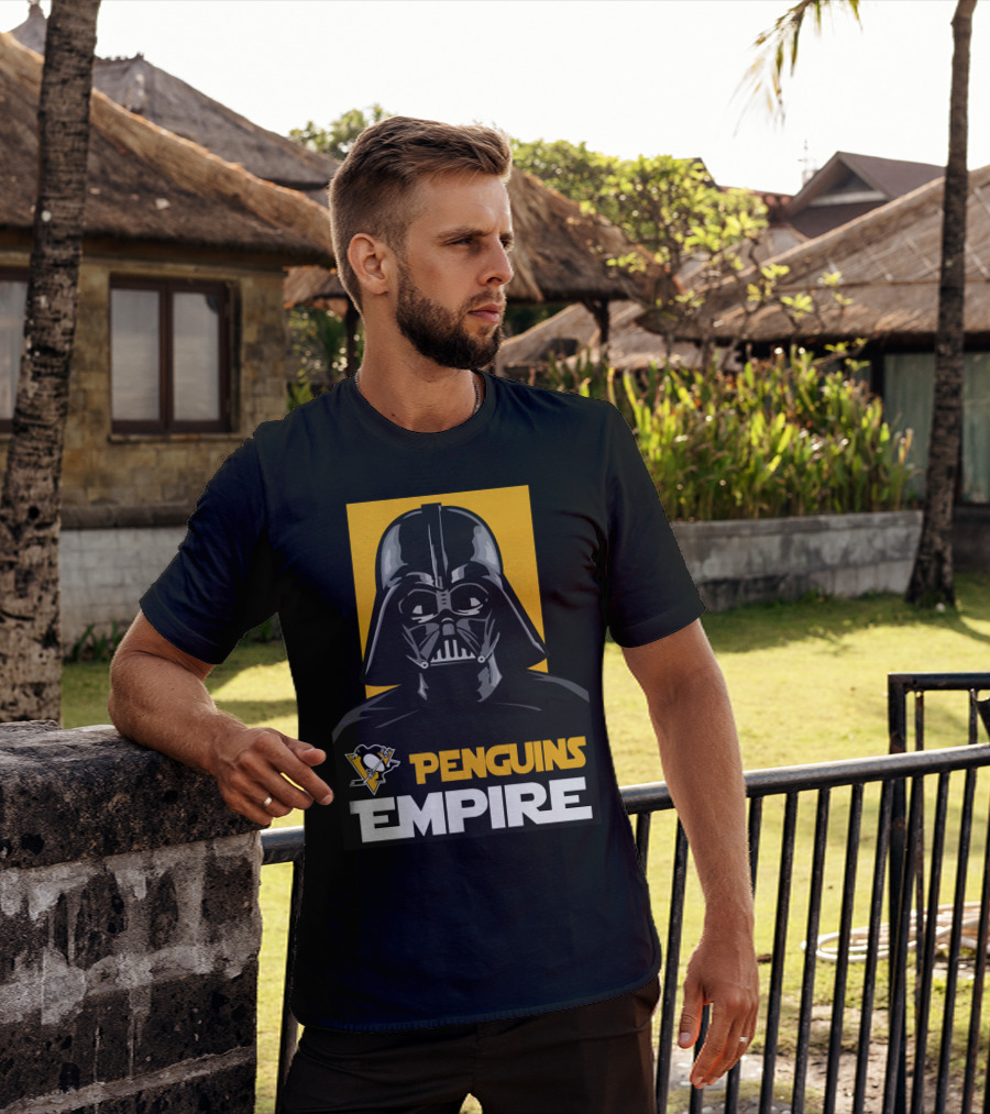 Pittsburgh Penguins Empire Darth Vader NHL Star Wars Crossover T-Shirt