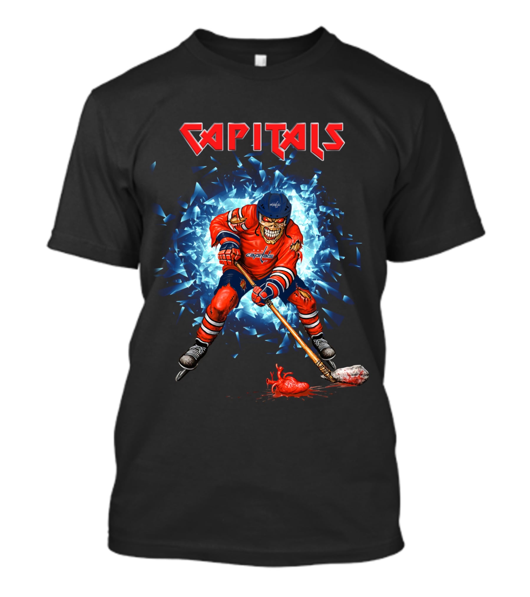 Capitals Hockey Skeleton Burst T-Shirt