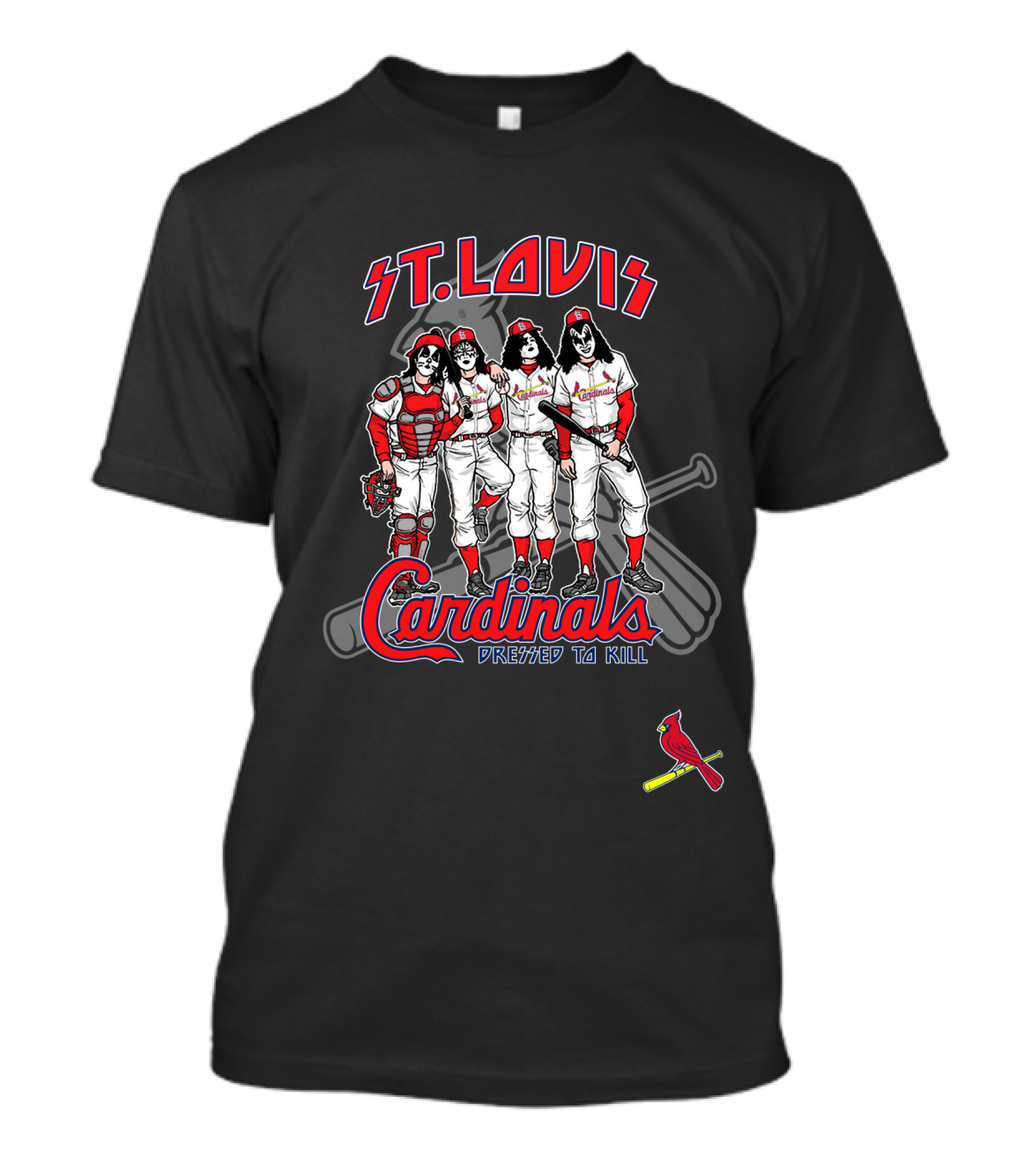 St. Louis Cardinals KISS Dressed To Kill T-Shirt
