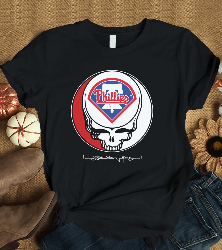 GRATEFUL DEAD Steal Your Face Philadelphia Phillies T-Shirt