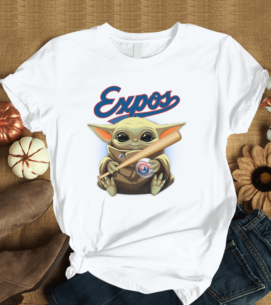 Expos Baseball Baby Yoda Montreal T-Shirt