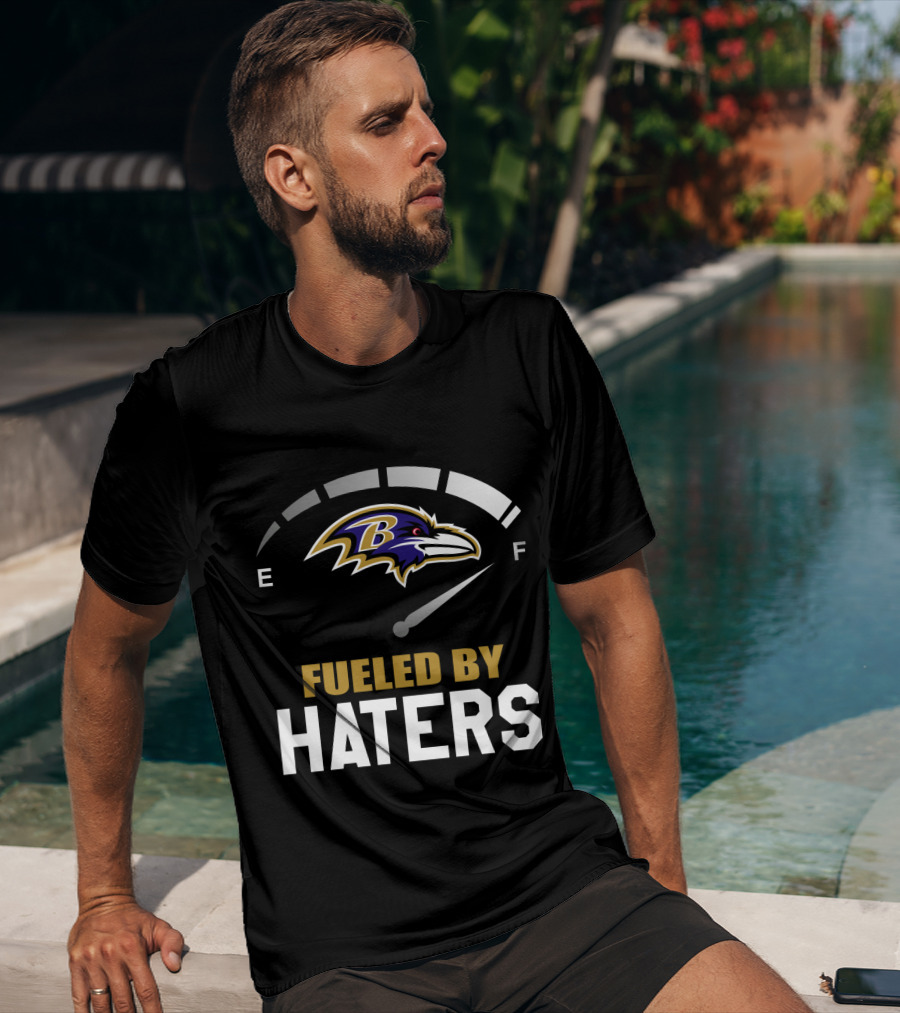 Fueled By Haters Baltimore Ravens Logo Fuel Gauge T-Shirt