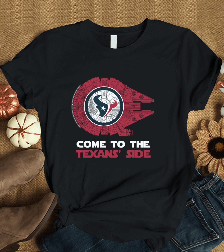 Come To The Texans' Side Houston Texans Millennium Falcon T-Shirt